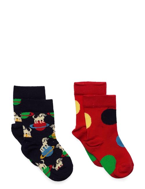 Happy Socks 2-Pack Kids Planet Dog Sock Happy Socks *Betinget Tilbud  Patterned - Undertøj - Tøj til børn (29230259)