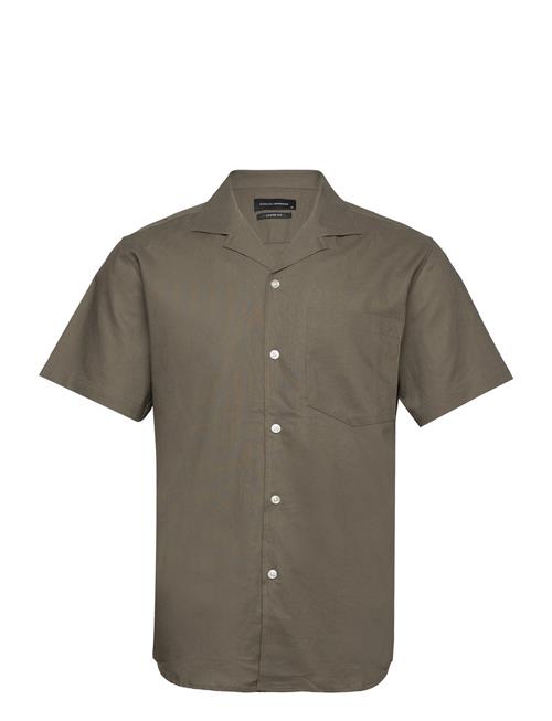 Clean Cut Copenhagen Bowling Cotton Linen Shirt Ss Khaki Clean Cut Copenhagen