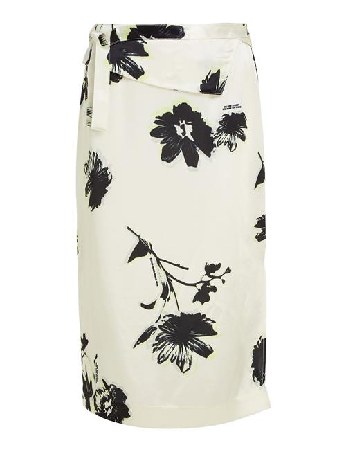 Calvin Klein Modern Floral Skirt Cream Calvin Klein